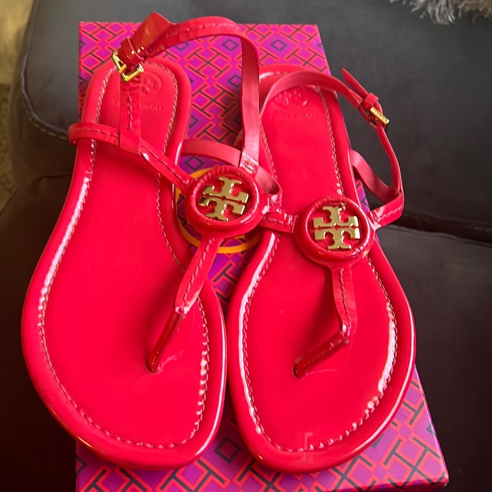 tory butch ruby jewel dillan sandal soft patent leather